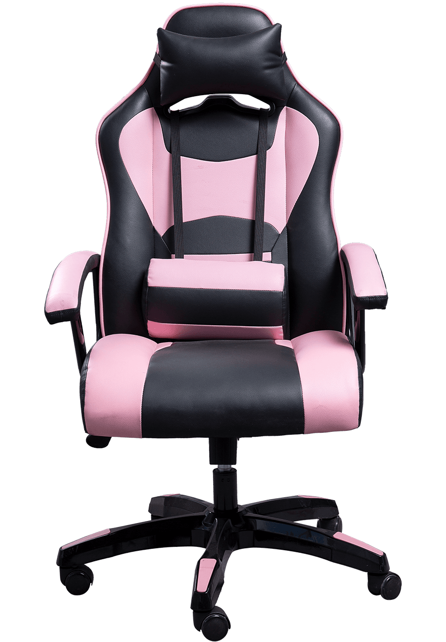 Black Pink Synthetic Leather Women Liberi Computer Cathedra Novifacta Altitudo Backrest Pellentesque Cathedra