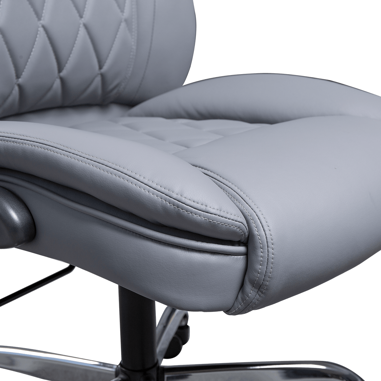 Luxuria Executive Cathedra Grey Leather Executive Cathedra Swivel Adjustable Altitudo Ergonomic Officium Cathedra Estna details