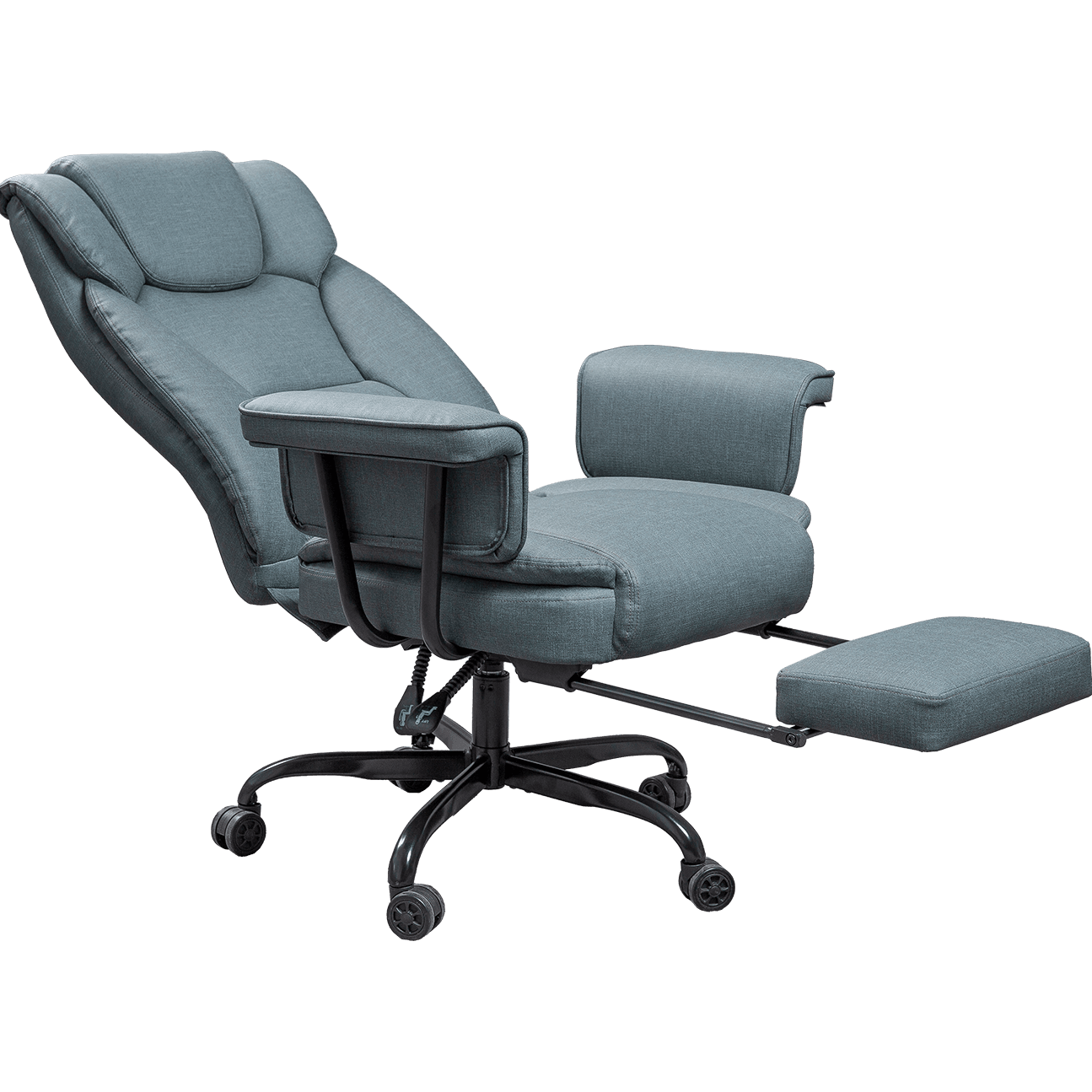 Unique solatium Technology Fabric Cathedram Plena Armrest Recliner Estne Executive Cathedra Cum Footrest details