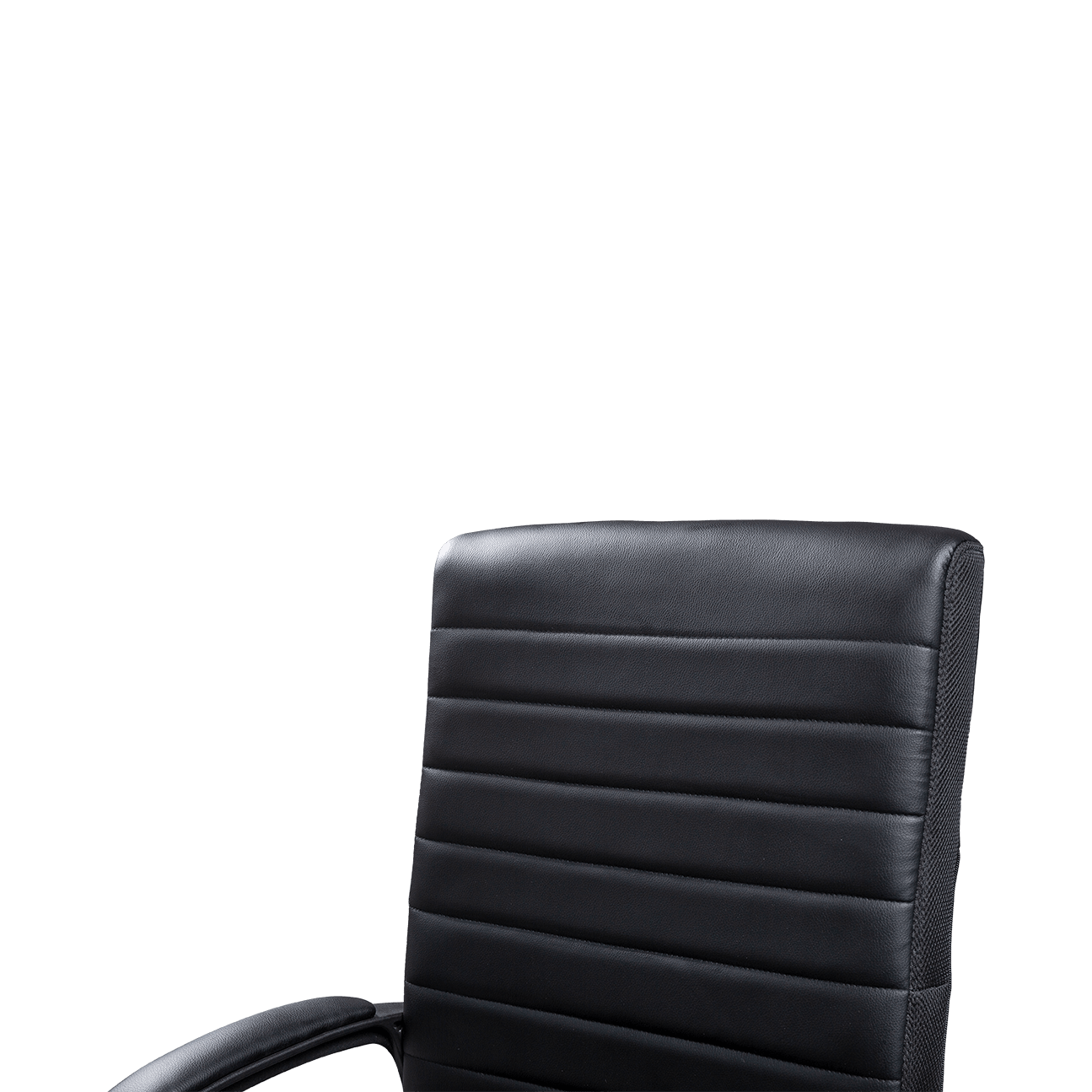 Horizontal Stripe Custom Oem Black Soft PU Leather Office Cathedra For Meeting Room Office details