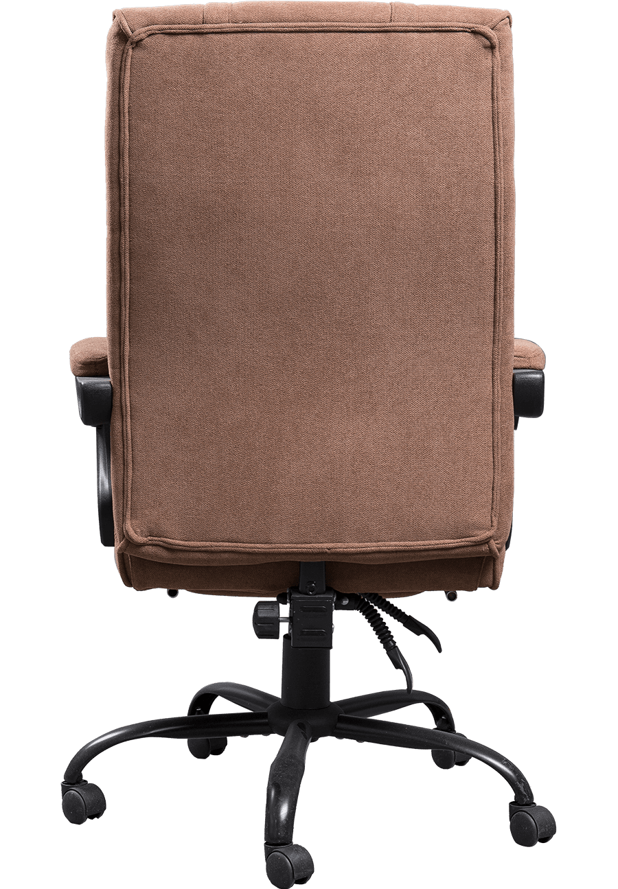 Fashion Design Brown Linen Fabric Office Cathedra Ergonomic Boss Chair Soft Fabric Linkage Armrest With Footrest details