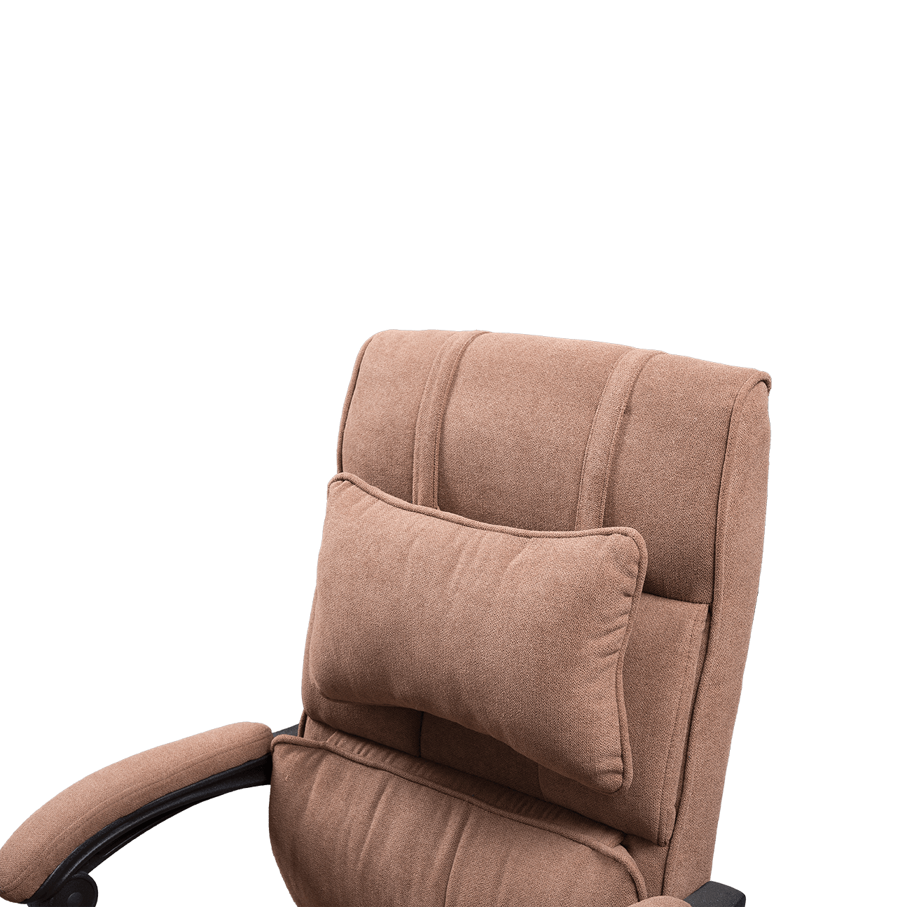 Fashion Design Brown Linen Fabric Office Cathedra Ergonomic Boss Chair Soft Fabric Linkage Armrest With Footrest details