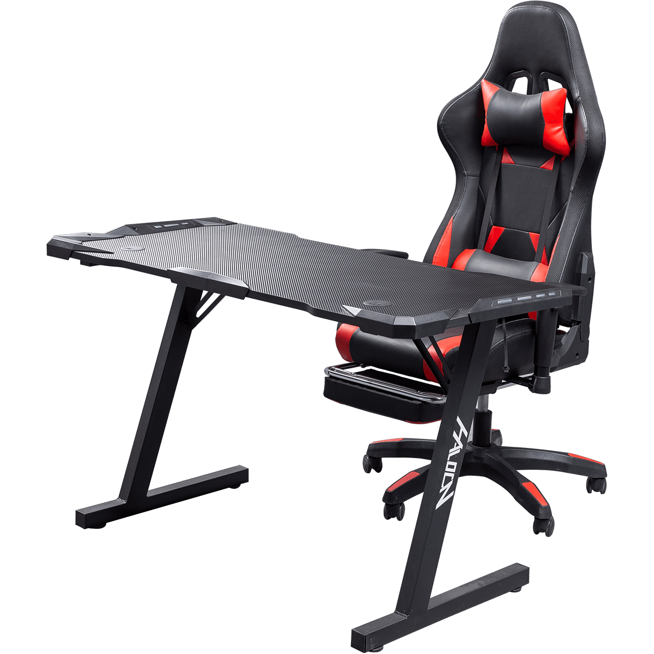 Luxury Cool Design Customize Logo Z-Shape Home PC Laptop Desk Black Gaming Chair